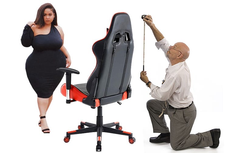 Gaming chair sizing guide feature