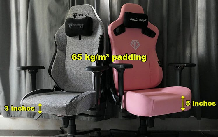 Titan Evo vs Anda Seat Kaiser 3 big and tall gaming chairs