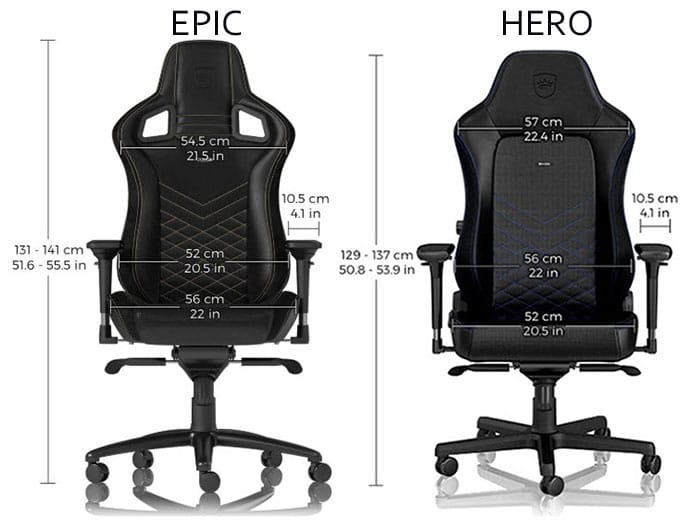 Noblechairs HERO chair sizing