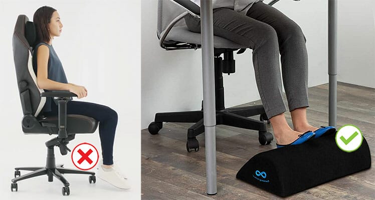 Boost your sitting height with a footrest