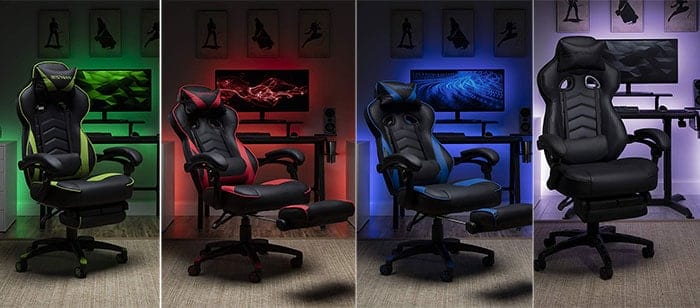 Respawn 110 gaming chairs with footrests