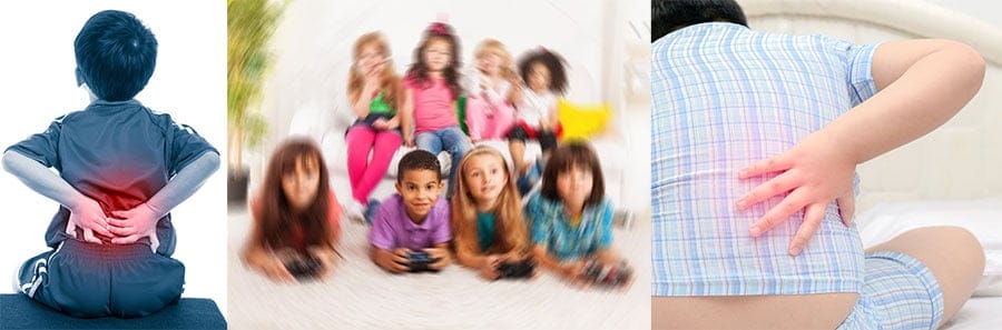 Kids suffer back pain gaming on the floor
