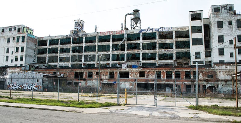 Detroit car factory closed