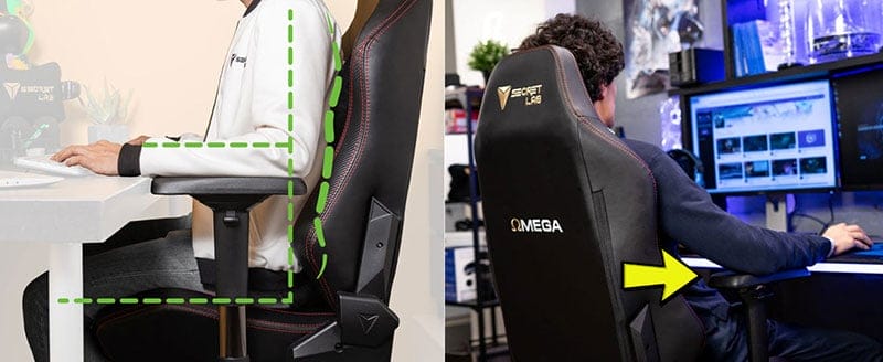 Pro gaming chair armrests