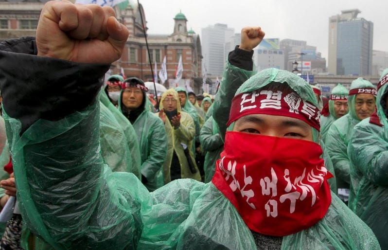 South Korea 1997 protest