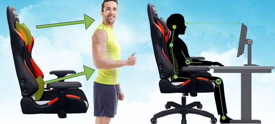 PC gaming chair ergonomics