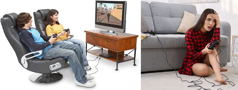 Console gaming chairs versus gaming on the floor