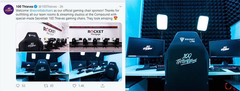 Secret lab best sale 100 thieves chair