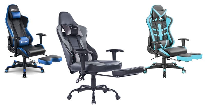 Office style footrest gaming chairs