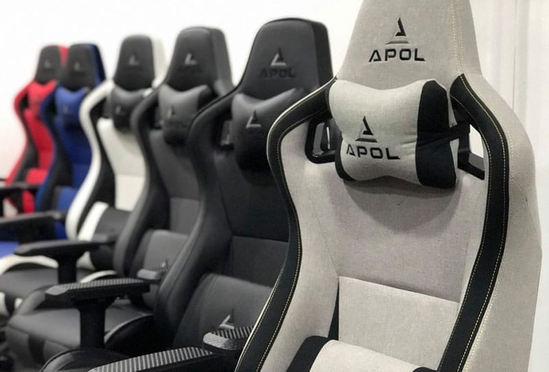 Apol chairs on display