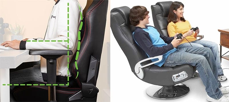 Console rocker versus PC chair arm support