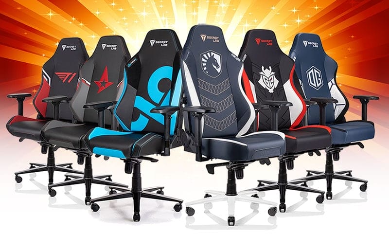 Secretlab's collection of pro esports team chairs