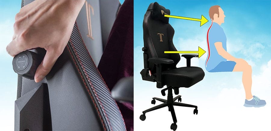 Secretlab Titan internal lumbar support system