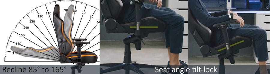 Titan back support angle adjustments