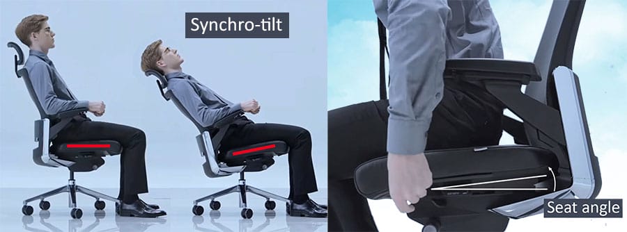 Sidiz T80 synchro-tilt feature