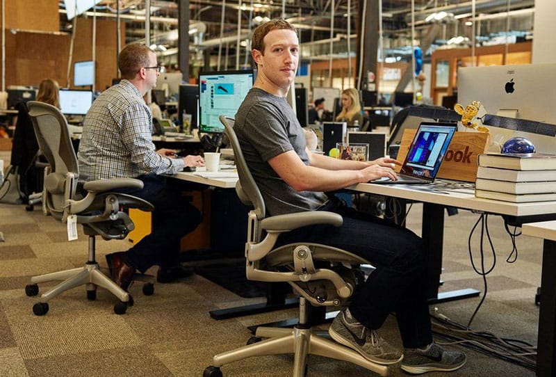 Zuckerberg Aeron chair Facebook office