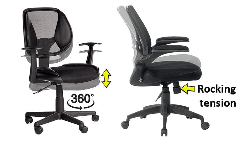 Common office chair features