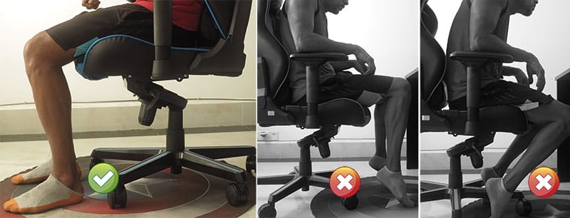 Gaming chair feet usage