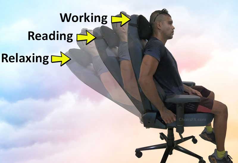 Gaming chair recline modes