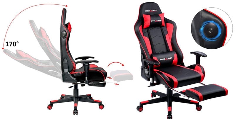 GT890 music footrest gaming chair by GTRacing