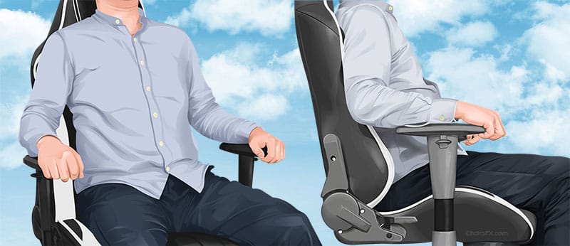 Sitting up straight in a gaming chair