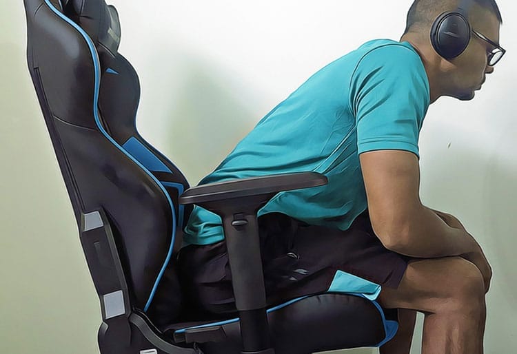 Stretch back in a gaming chair