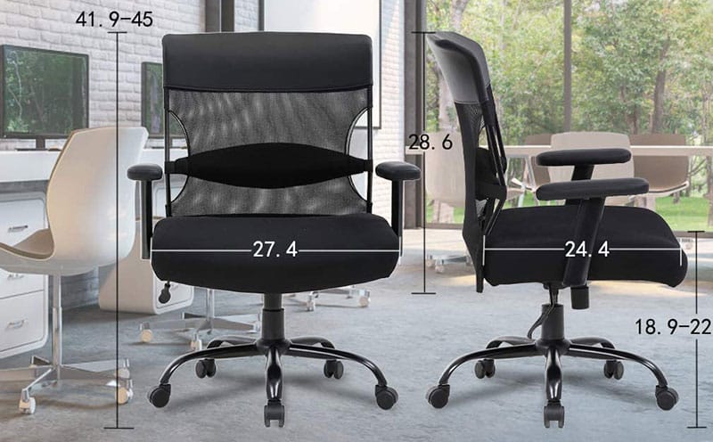 BestOffice 500 pounds ergonomic office chair