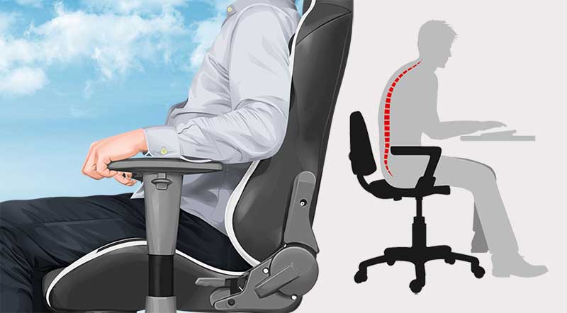 Back support while sitting