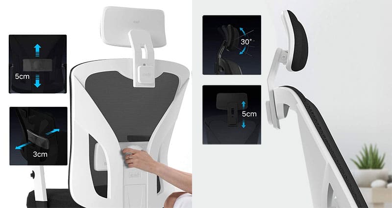 Hbada chair ergonomic features