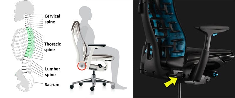Embody chair backrest functionality