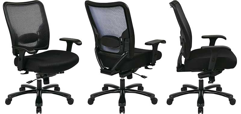BestOffice Big Tall Mesh Office Chair up to 400lbs W Lumbar Support Black for sale online 
