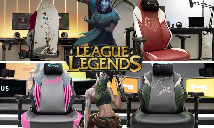 Secretlab Titan x League of Legends gaming chairs