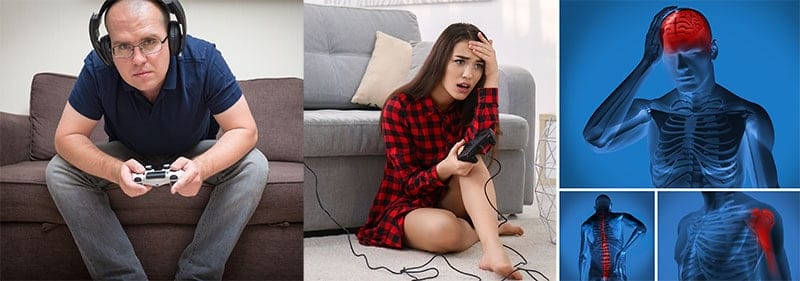 Health problems caused by gaming on the sofa or the floor