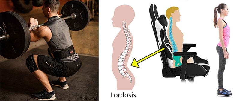 Gaming chair and lifting belt lumbar support