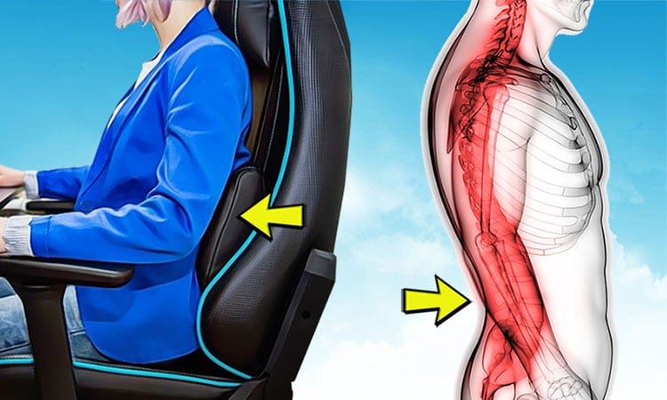 How does a gaming chair lumbar support help?