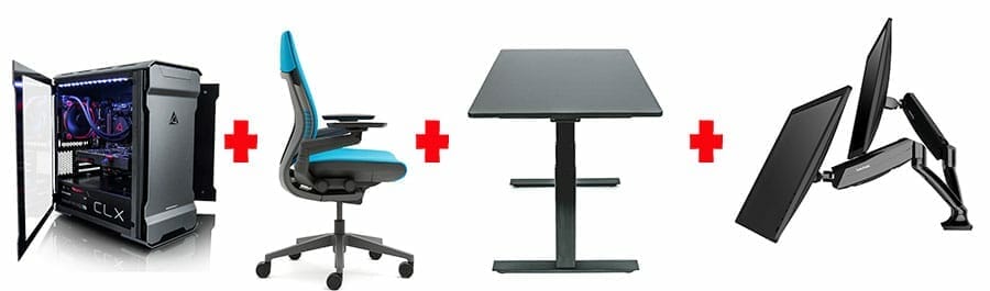 Ergonomic workstation essential parts
