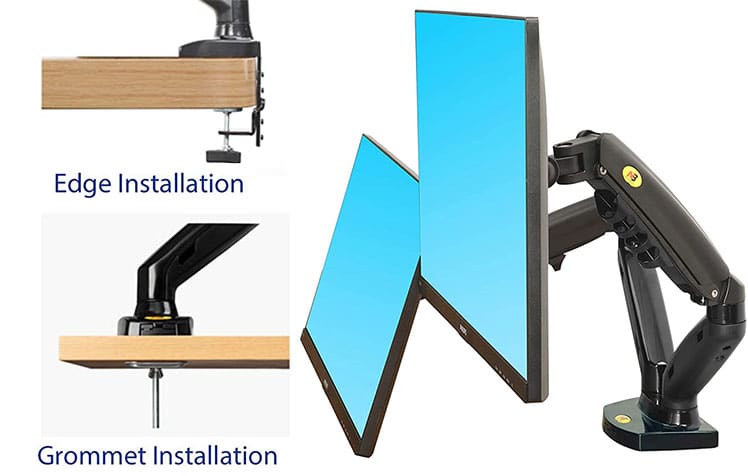 North Bayou desk mount installation options