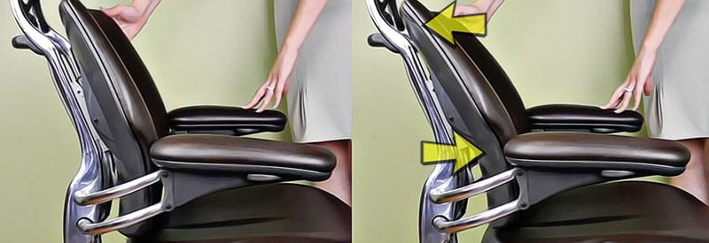 Humanscale pivoting backrest