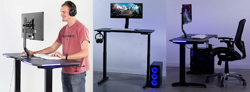 VIVO LED gaming desk