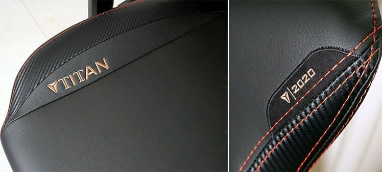 Secretlab 2020 Series PU leather closeup