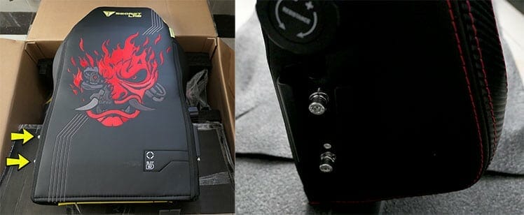 Secretlab chair backrest bolts