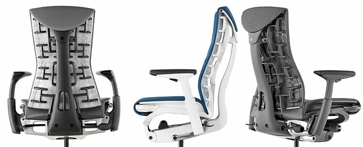 Herman Miller Embody pixelated backrest