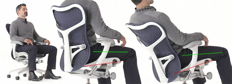 Mirra 2 chair Harmonic tilt feature