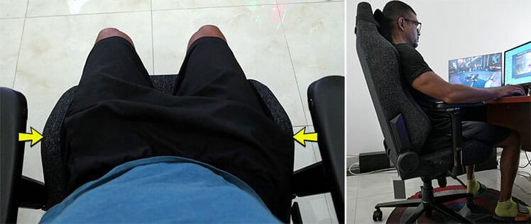 Omega chair narrow seat limitations