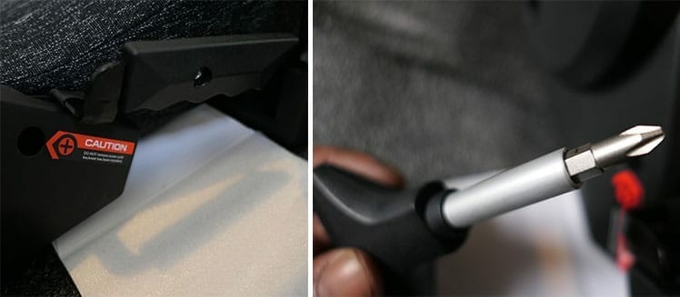 Backrest recline-lock screw
