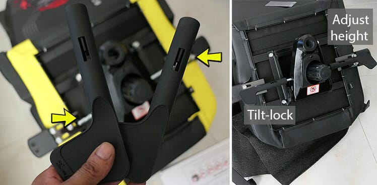 Secretlab seat control levers