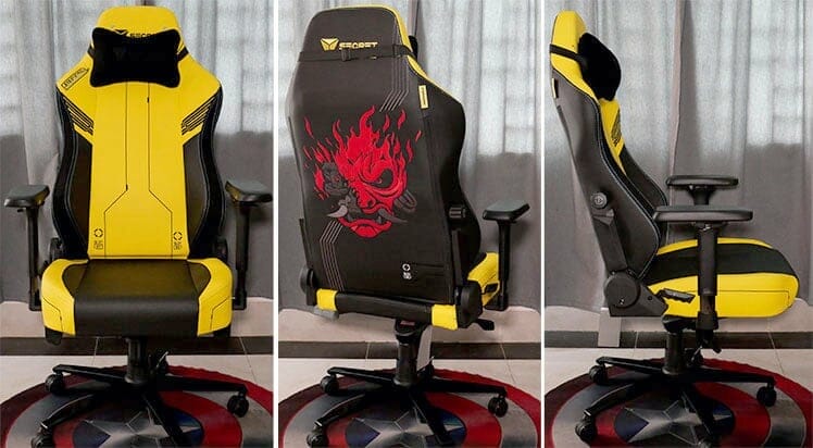 Secretlab Cyberpunk gaming chairs 3 angles