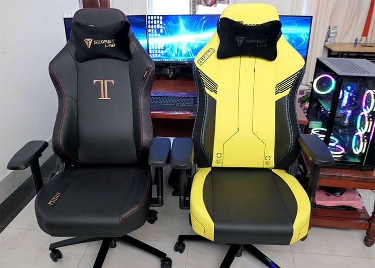 Secretlab Titan Stealth and Cyberpunk chair