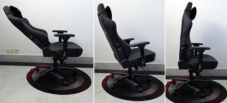 Secretlab Titan seat and backrest recline angles