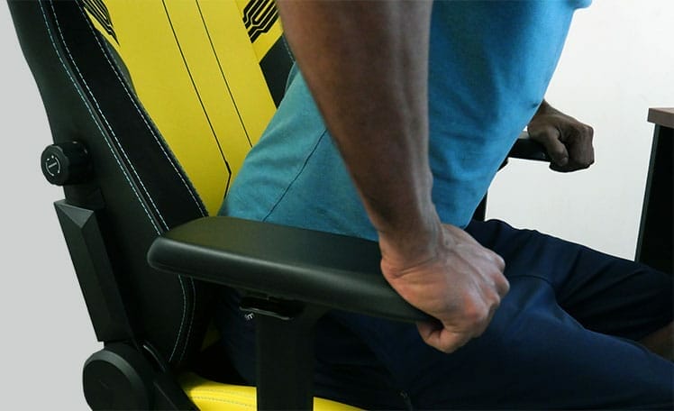 Sitting in a Titan gaming chair